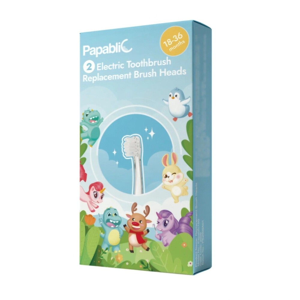 Papablic Replacement Brush Heads 2-Pack – BabyHandy & Toddler Sonic...